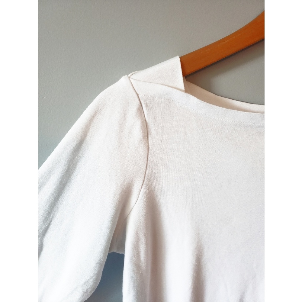 2/20 Talbots Size S White Shirt 3/4 Sleeves